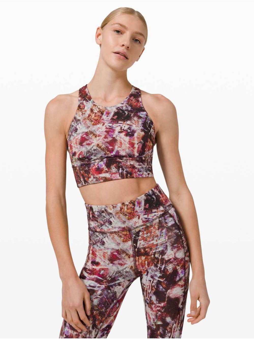 Lululemon Wunder Train Long-Line Bra Medium Support, C/D Cups Multi Color